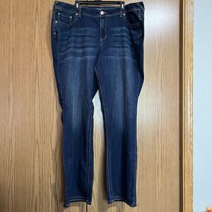 NWT Maurices Slim Boot Denim Flex Mid Rise Women’s 24w Extra Long Jeans